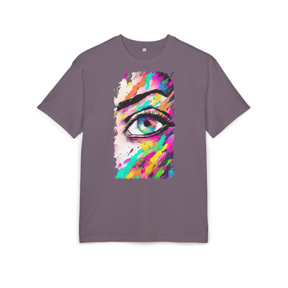 Colorful Eye Graphic Unisex Heavy Oversize Tee, Artistic T-Shirt, Casual Wear, Gift for Art Lovers, Streetwear Trends, Vibrant Style