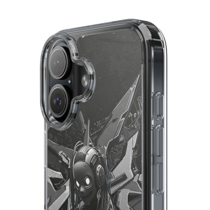 Anime-Inspired Clear Phone Case - Edgy Streetwear Style