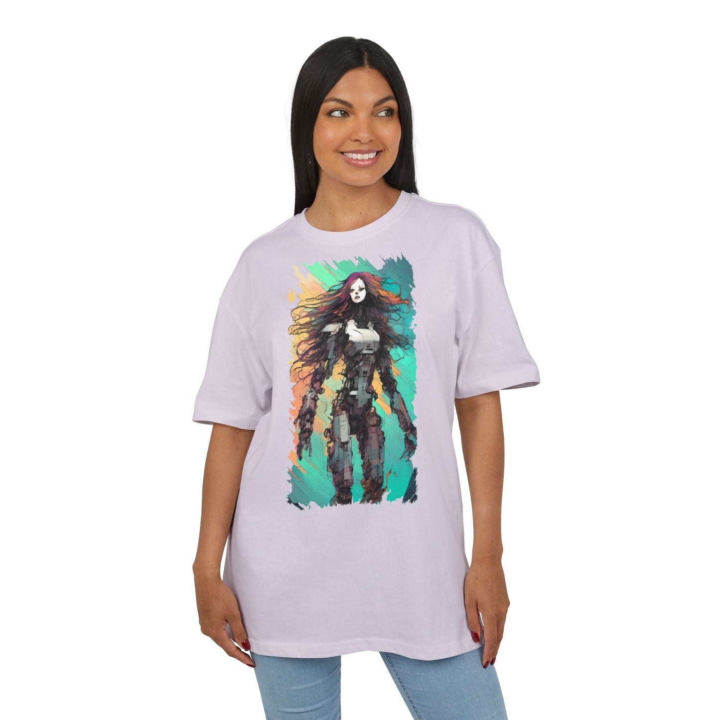 Artistic Graphic Tee, Casual Oversize Top, Unique T-Shirt Gift, Trendy Streetwear, Creative Fashion Statement
