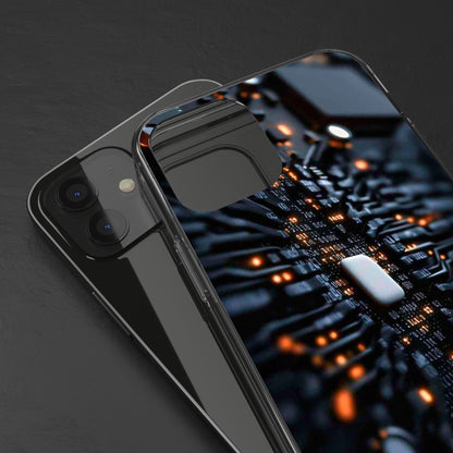 Clear Phone Case with Cyber Print
