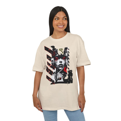 Unisex Heavy Oversize Tee with Urban Art Design - Streetwear Style Tee