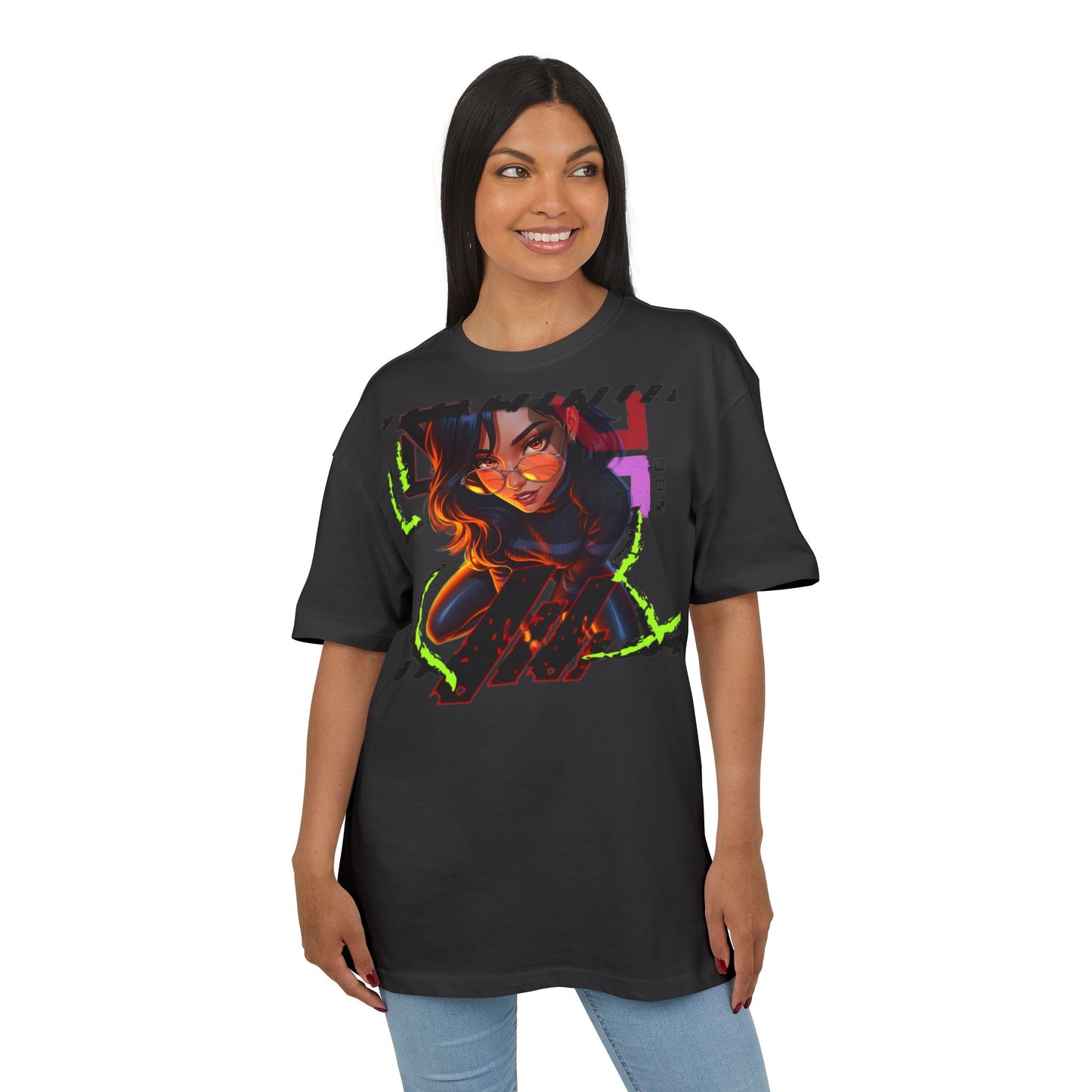 Edgy Graphic Unisex Heavy Oversize Tee - Street Style Fashion