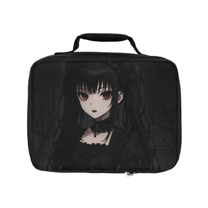 Gothic Aesthetic Lunch Bag, Unique Black Lunch Cooler, Anime-Inspired Lunch Tote, Insulated Lunch Box, Perfect for School & Work