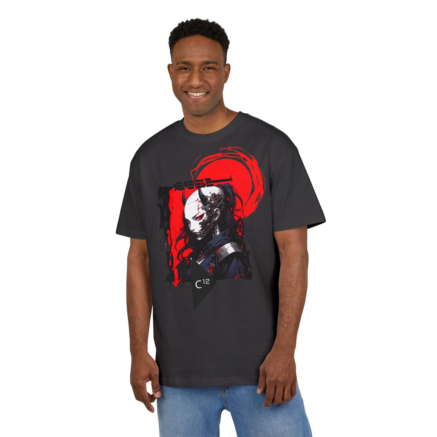 Unisex Graphic Oversized Tee with Artistic Design, Casual Streetwear, Unique Gift for Art Lovers and Gamers, Perfect for Everyday Wear