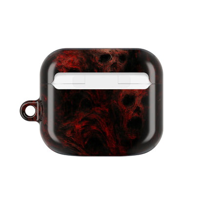 Stylish AirPod Cases with a Bold Red Marble Design, Unique Accessories for Music Lovers, Perfect Gift for Teens, Great for Holidays