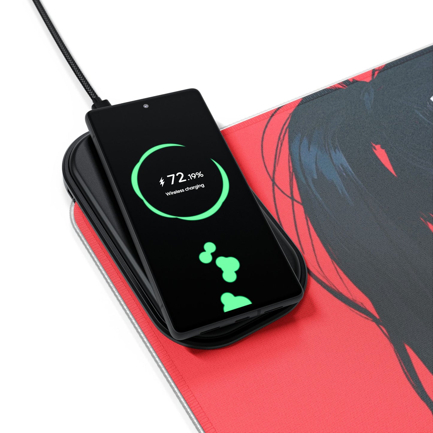 LED Gaming Mouse Pad with Wireless Charging - Gamer Desk Accessory, RGB Light Pad, Perfect for Home Office, Birthday Gift, Tech Enthusiast