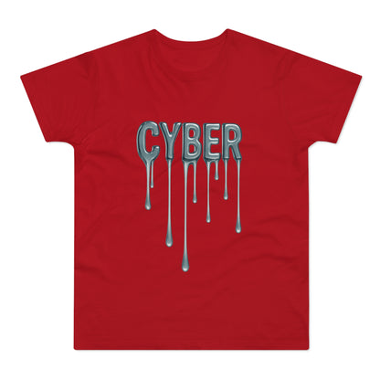 Cool Drippy Cyber T-Shirt, Unisex Graphic Tee, Casual Wear, Tech Enthusiast Gift, Trendy Streetwear for All Occasions