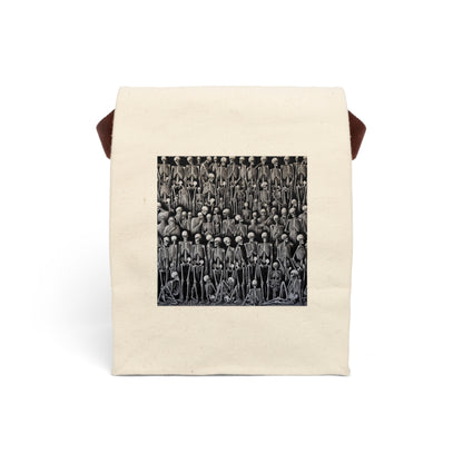 Stylish Canvas Lunch Bag with Strap, Eco-Friendly Tote, Customized Lunch Box, Perfect for School, Office, Picnic