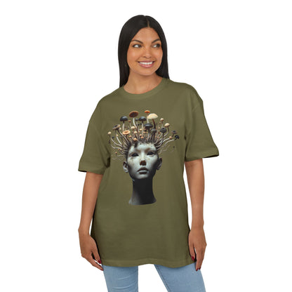 Unisex Heavy Oversize Tee - Artistic Mushroom Graphic Tee