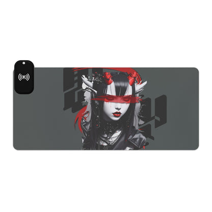 LED Gaming Mouse Pad with Wireless Charging - Stylish & Functional for Gamers, Desk Accessories, Computer Setup, Gift Ideas, Modern Decor