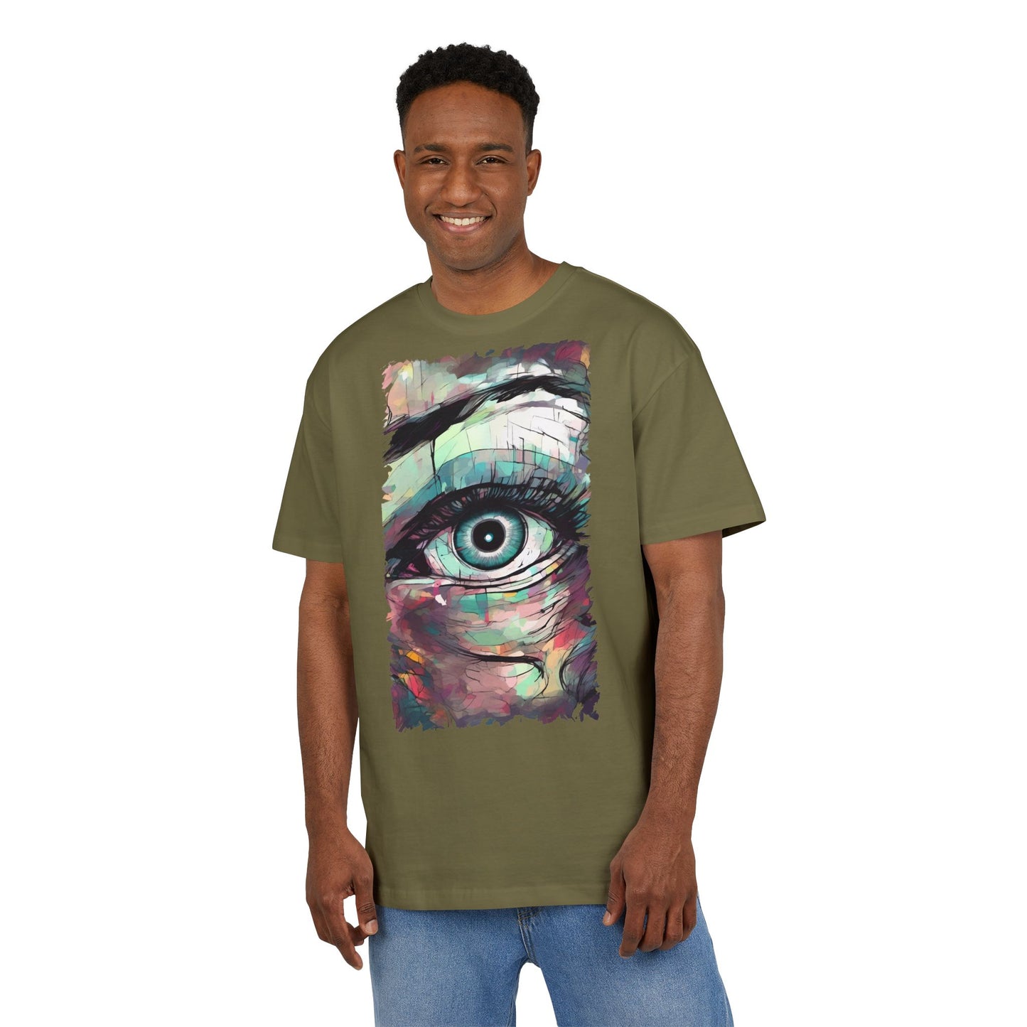 Artistic Eye Oversized Tee | Colorful Graphic T-Shirt, Unisex Shirt, Casual Fashion, Trendy Streetwear, Unique Gift Idea