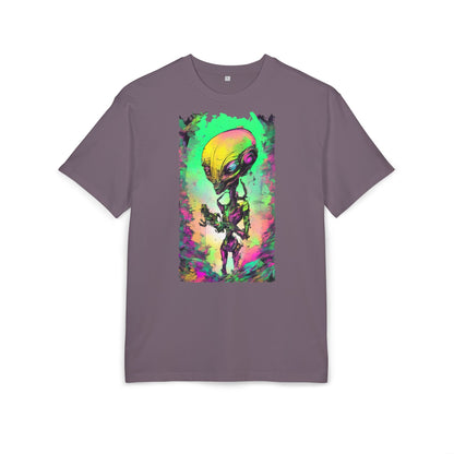 Cosmic Alien Art Tee - Unisex Heavy Oversize Tee, Retro Space Vibe Shirt, Gift for Sci-Fi Lovers, Casual Wear, Unique Graphic T-Shirt