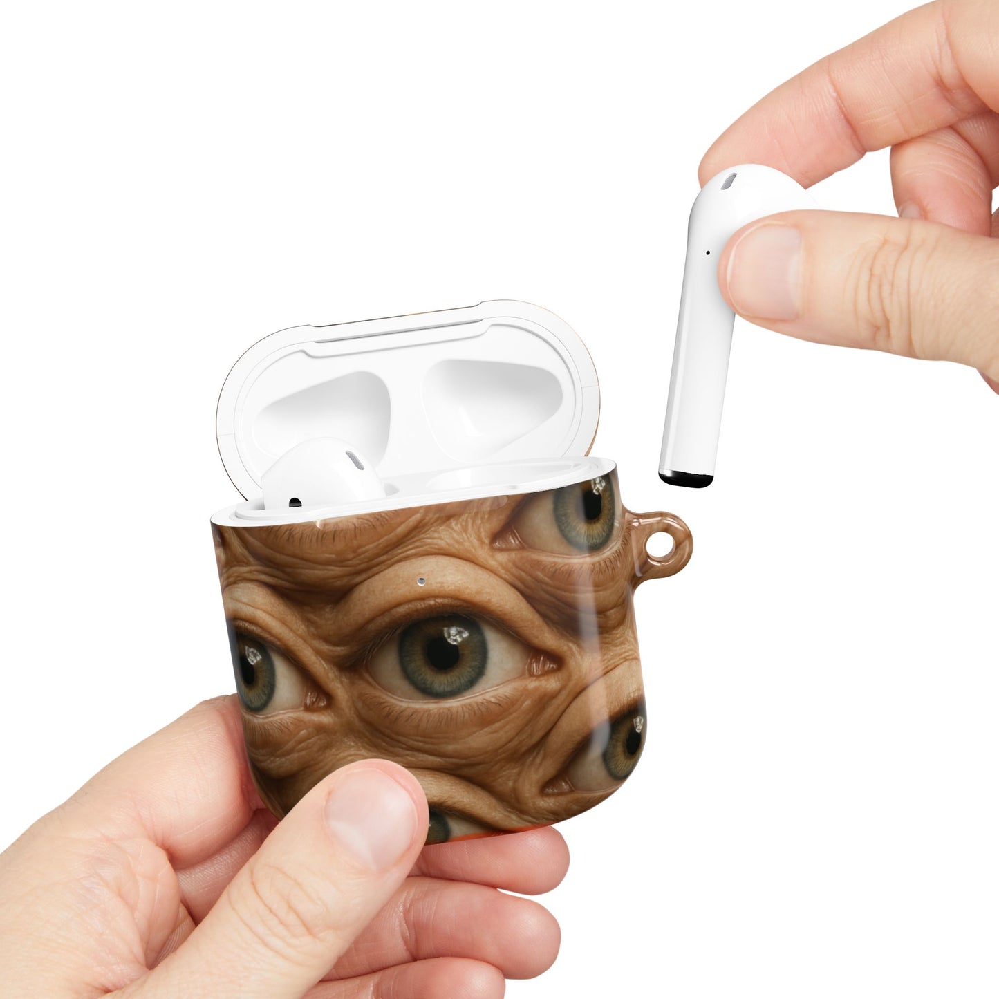 Unique Eye Pattern AirPod Case, Quirky AirPod Cover, Gift for Tech Lovers, Trendy Accessories, Fun Gadget Protection