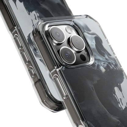 Unique Skull Design Magnetic Clear Impact Cases, Skull Phone Cases, Gothic Accessories, Halloween Gifts, Edgy Mobile Covers