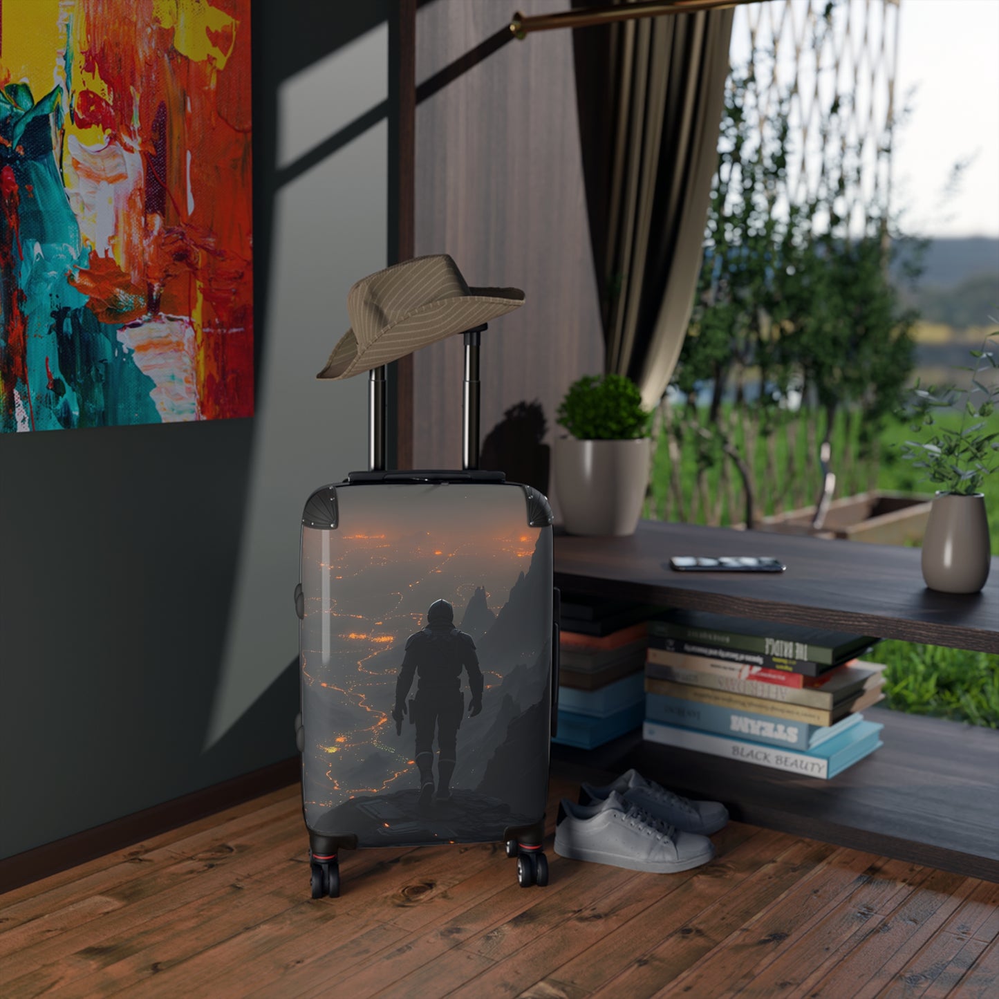 Travel Suitcase - Stylish Dystopian Design for Adventurers