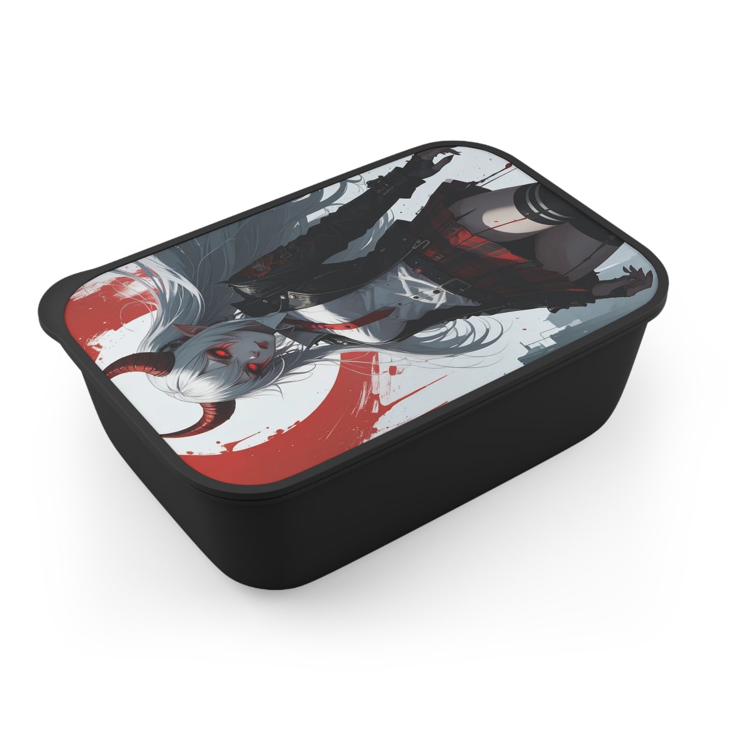 Gothic Anime Bento Box, Eco-Friendly Meal Prep Container, Anime Lunch Box, Unique Gift for Anime Lovers, Stylish Food Storage