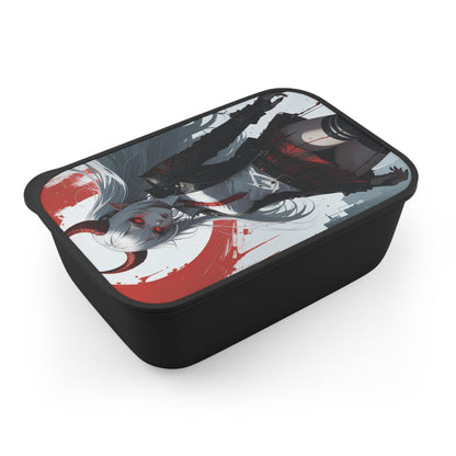 Gothic Anime Bento Box, Eco-Friendly Meal Prep Container, Anime Lunch Box, Unique Gift for Anime Lovers, Stylish Food Storage