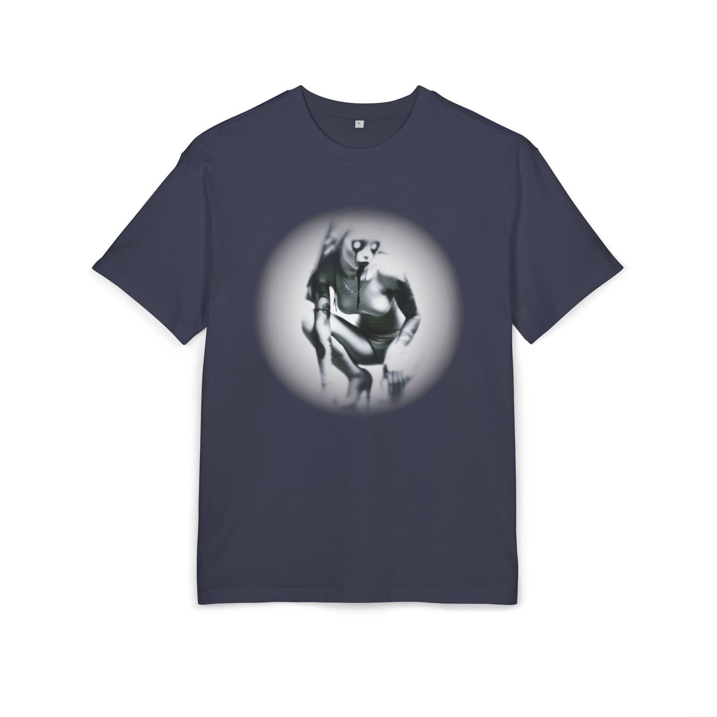 Stylish Unisex Heavy Oversize Tee with Artistic Graphic - Horror Design