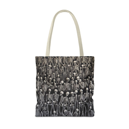 Gothic Skeleton Tote Bag | Spooky Shopping Bag | Halloween Accessory | Unique Gift for Dark Aesthetic Lovers