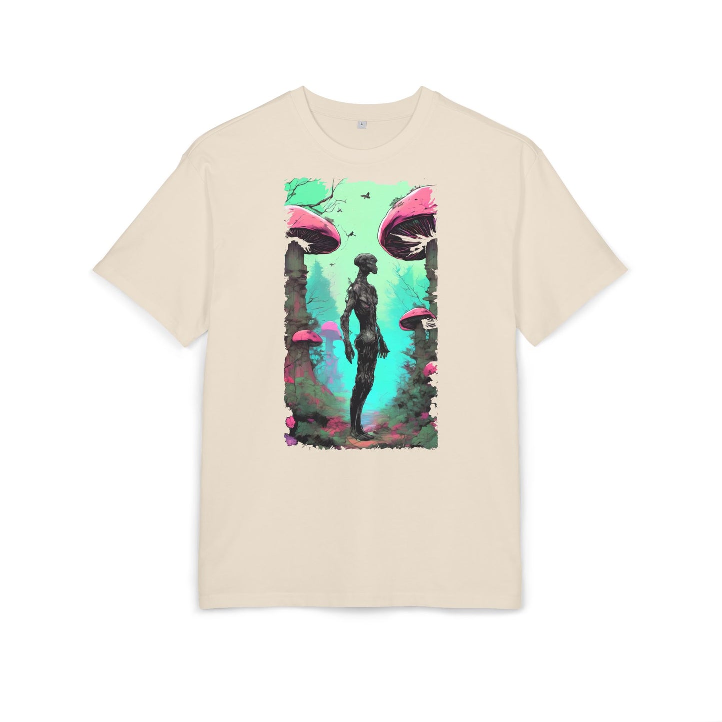 Psychedelic Mushroom Tee, Unisex Oversize Shirt, Trendy Graphic T-shirt, Casual Wear, Festival Attire, Unique Gifts