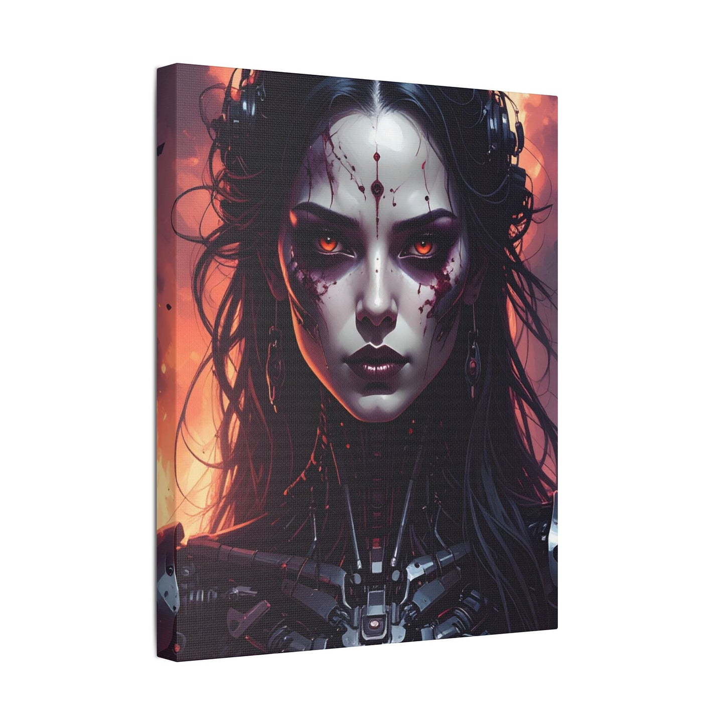 Gothic Art Canvas Print, Dark Wall Decor, Modern Home Art, Unique Gift for Halloween, Edgy Aesthetic Room Decor, Unusual Wall Art