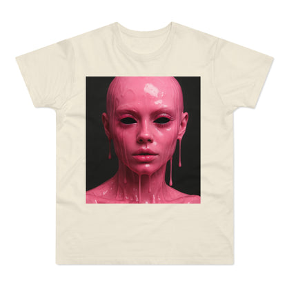 Artistic Pink Melting Face T-Shirt - Trendy Graphic Tee, Unique Gift, Statement Apparel, Festival Wear, Occasional Fashion, Street Style