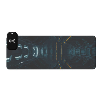 LED Gaming Mouse Pad with Wireless Charging, RGB Desk Accessory for Gamers, Stylish Home Office Decor, Perfect Gift for Tech Lovers
