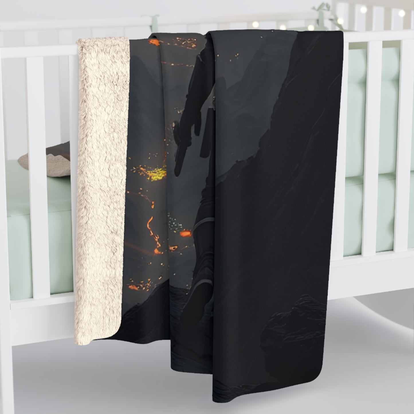 Adventure Skyline Sherpa Fleece Blanket - Cozy Throw for Stargazers & Dreamers