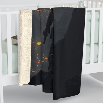 Adventure Skyline Sherpa Fleece Blanket - Cozy Throw for Stargazers & Dreamers