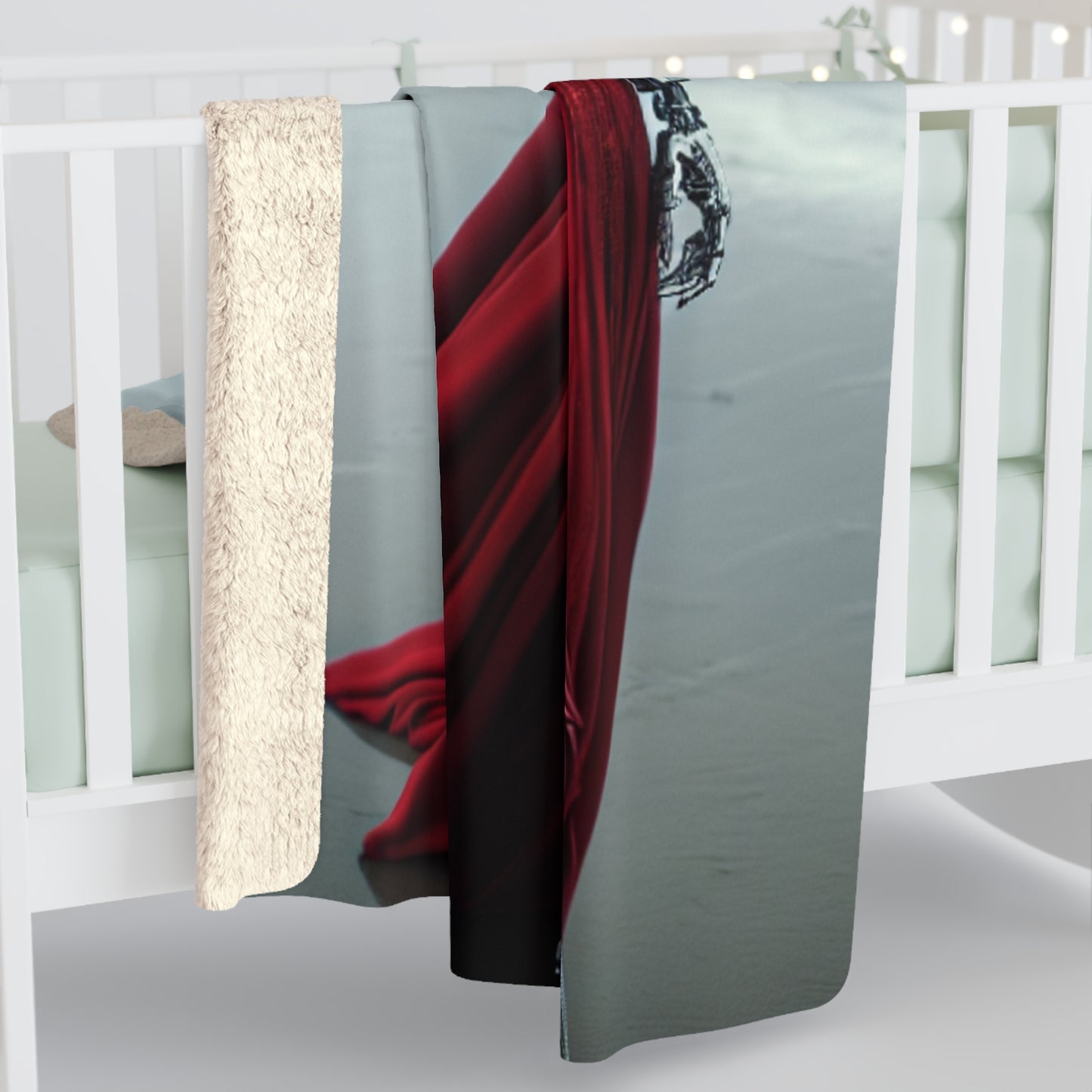 Futuristic Robotic Sherpa Fleece Blanket - Cozy Art for Home Decor