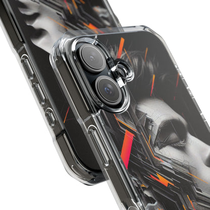 Magnetic Clear Impact Cases with Abstract Graphic, Stylish Phone Protection, Modern Gift for Tech Lovers, Unique Case