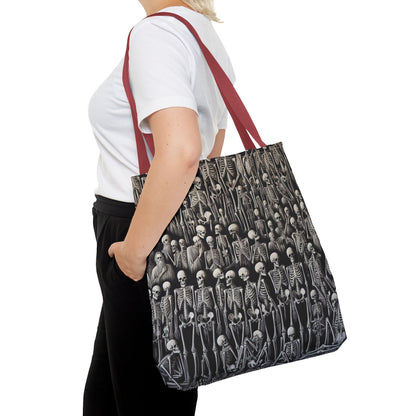 Gothic Skeleton Tote Bag | Spooky Shopping Bag | Halloween Accessory | Unique Gift for Dark Aesthetic Lovers