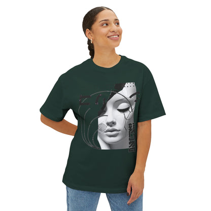 Chic Graphic Tee, Casual Fashion Shirt, Summer Outfit Top, Gift for Her, Artistic Oversized T-Shirt