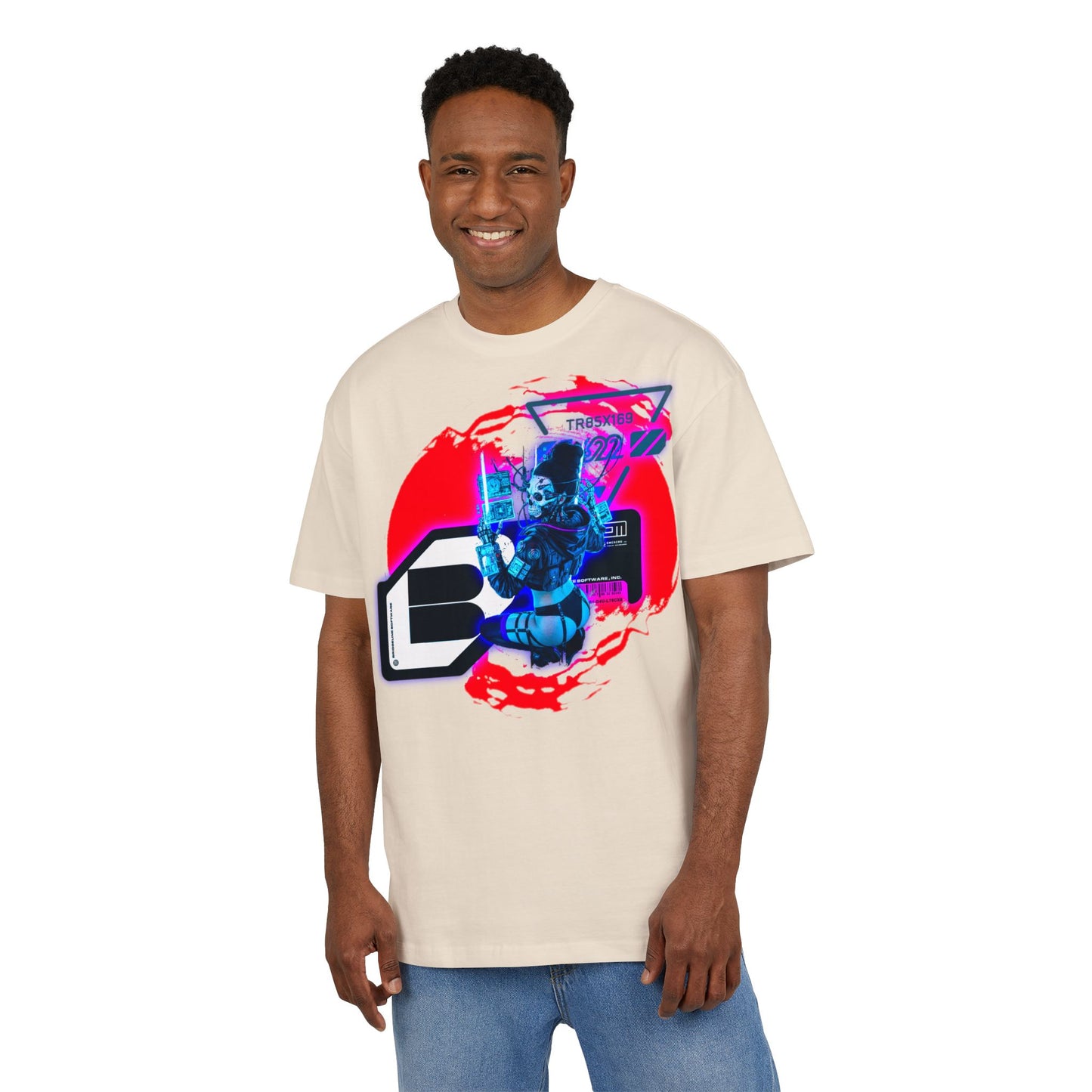 Vibrant Graphic Unisex Oversize Tee | Streetwear Style T-Shirt, Cool Casual Wear, Unique Gift, Festival Attire, Creative Design