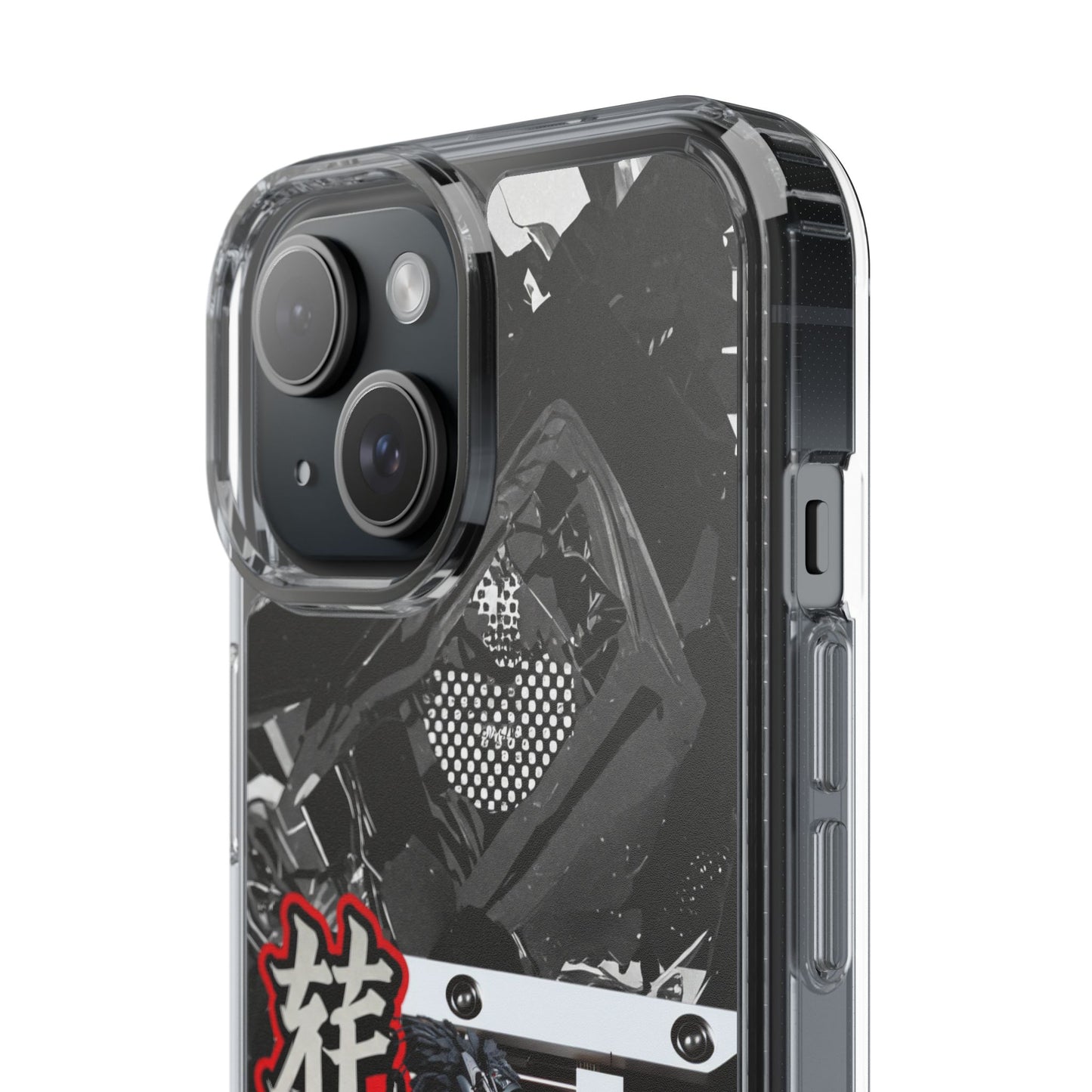 Clear Phone Case with Stylish Graphic Design for Tech Enthusiasts