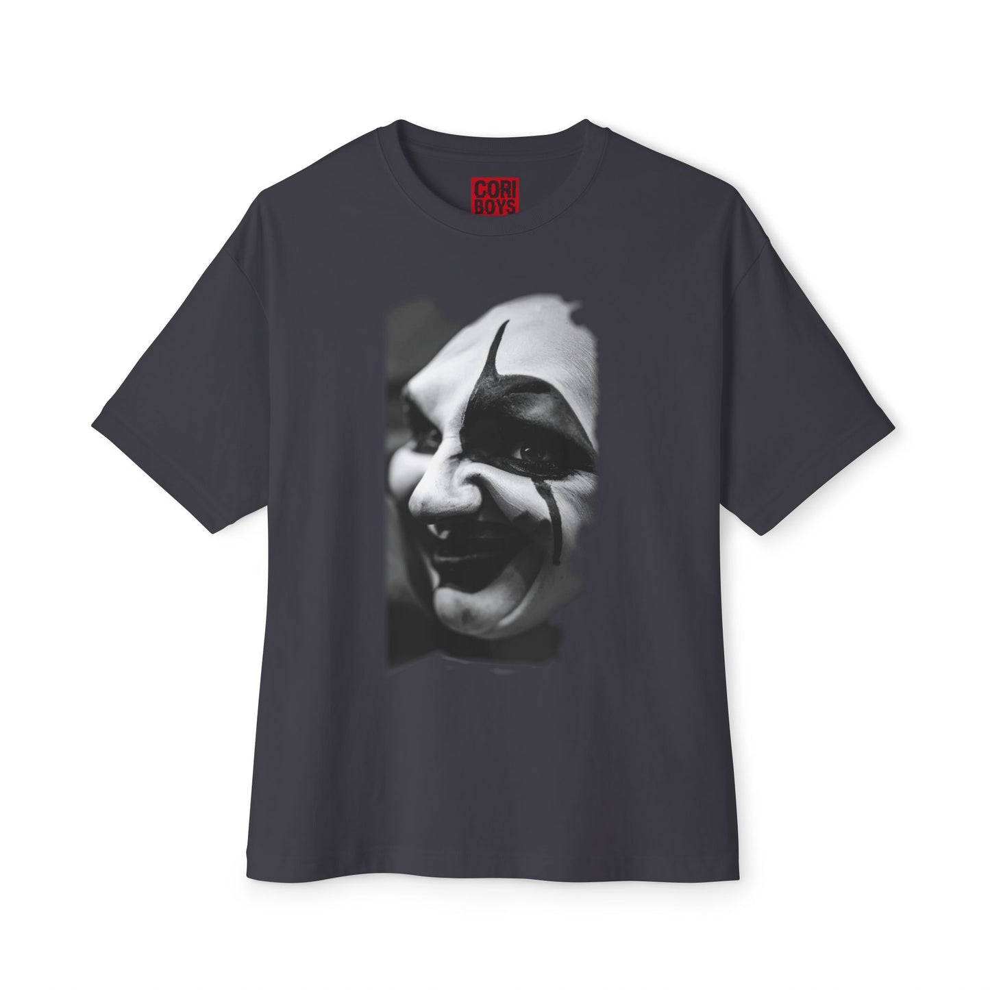 Spooky Emoji Boxy Tee | Oversized T-Shirt, Halloween Apparel, Casual Wear, Unique Graphic Design, Unisex T-Shirt