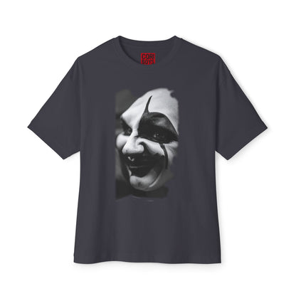 Spooky Emoji Boxy Tee | Oversized T-Shirt, Halloween Apparel, Casual Wear, Unique Graphic Design, Unisex T-Shirt