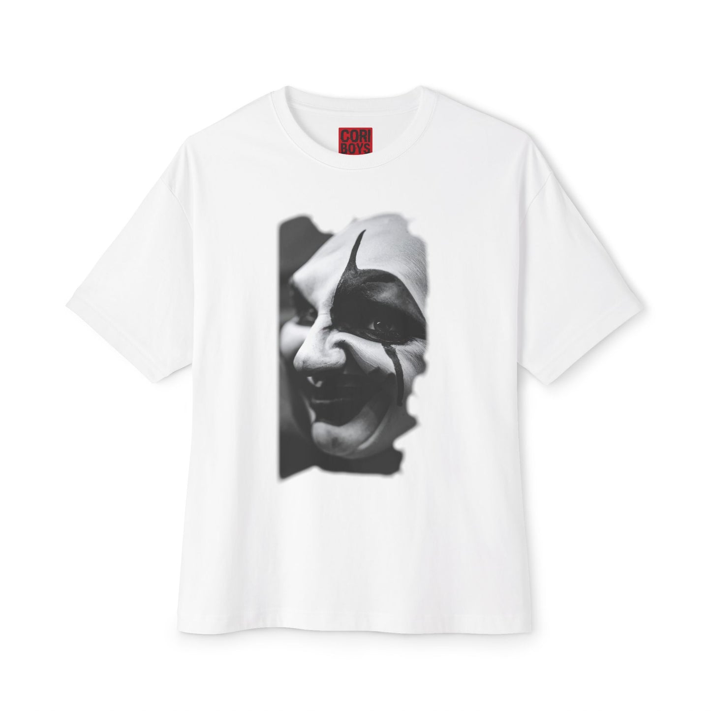 Spooky Emoji Boxy Tee | Oversized T-Shirt, Halloween Apparel, Casual Wear, Unique Graphic Design, Unisex T-Shirt