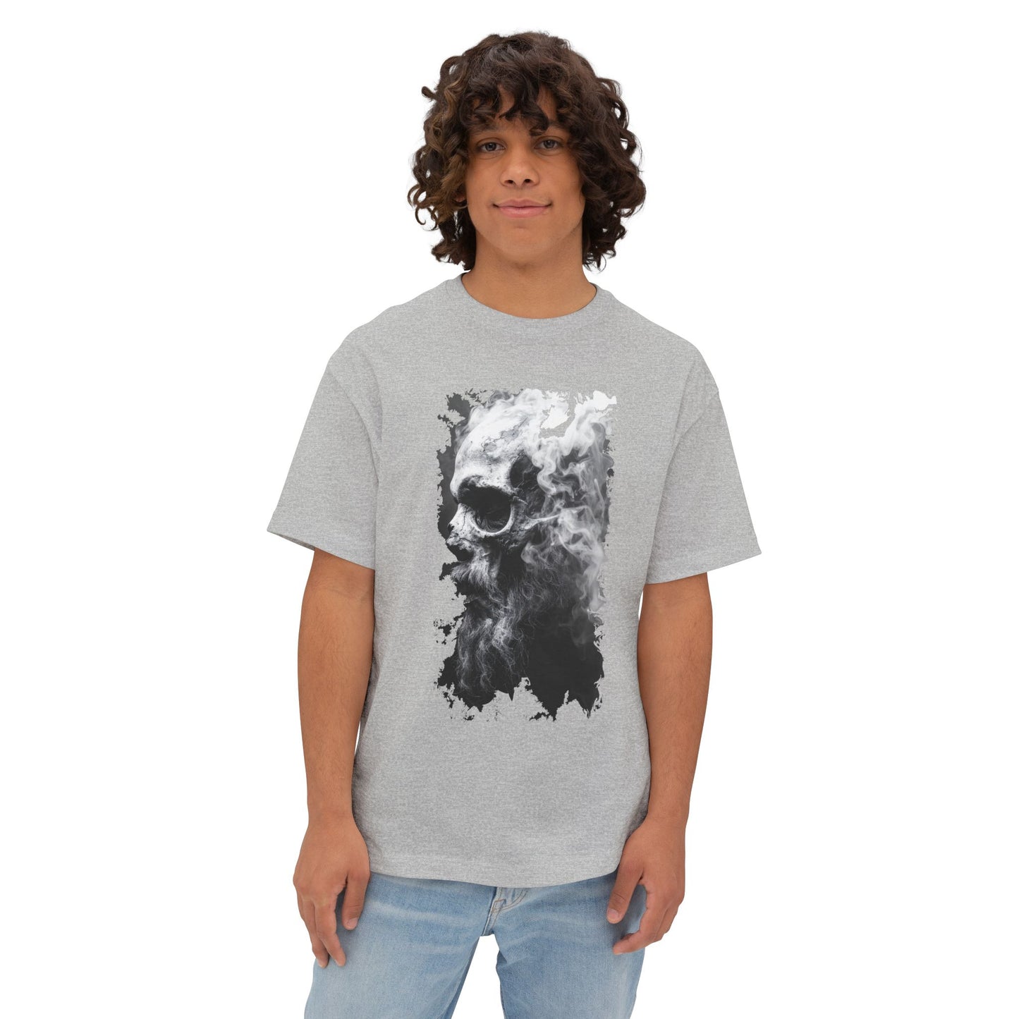 Edgy Oversized Graphic Tee | Casual Streetwear, Unisex T-Shirt, Skull Design, Gifts for Him/Her, Everyday Wear
