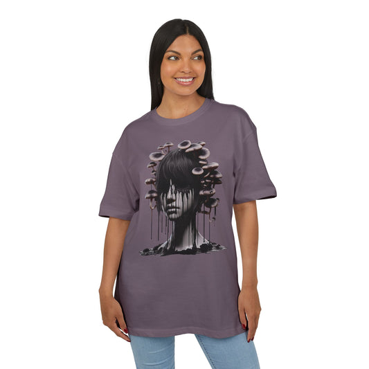 Mystical Mushroom Graphic Unisex Heavy Oversize Tee