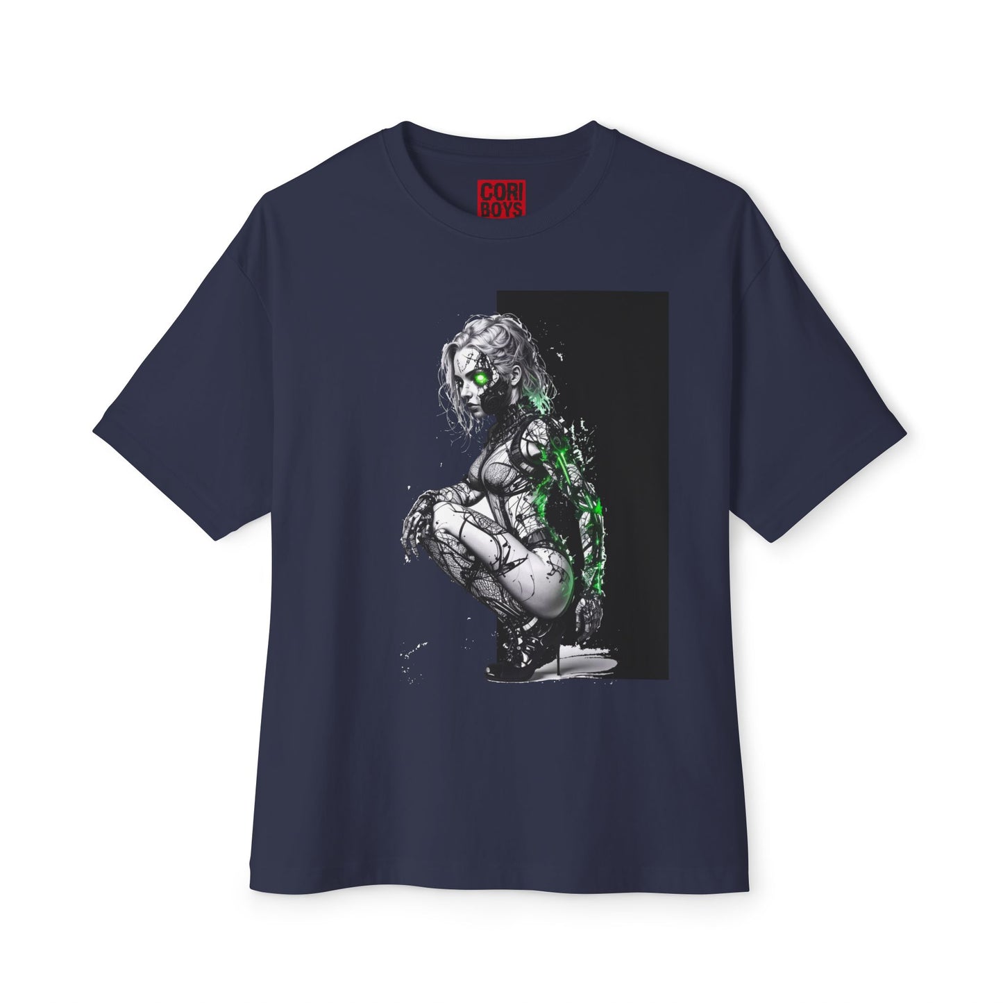 Cyberpunk-Inspired Unisex Oversized Tee, Streetwear T-Shirt, Graphic Tee for Art Lovers, Casual Wear, Unique Gift