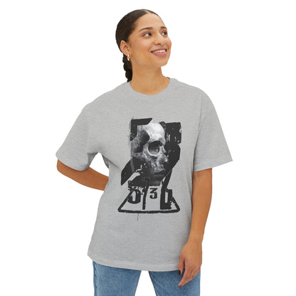 Edgy Graphic Tee, Unisex Oversized Boxy Tee, Goth Fashion Shirt, Casual Streetwear Top, Grunge Style Tee, Perfect Gift for Halloween
