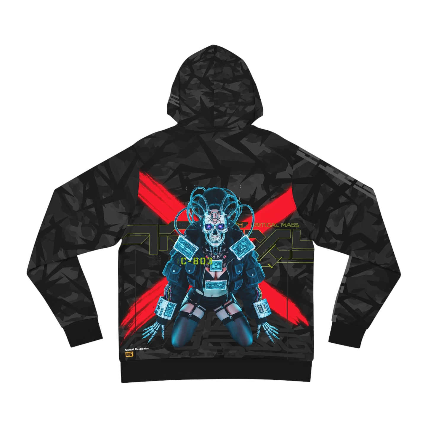 Futuristic Graphic Hoodie, Cyberpunk Apparel, Casual Streetwear, Unisex Fashion, Gift for Tech Lovers