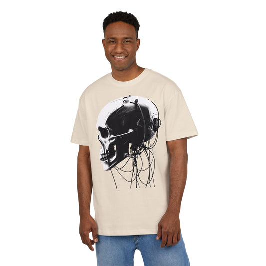Unisex Skull Graphic Oversize Tee - Bold, Edgy Style for Casual Wear