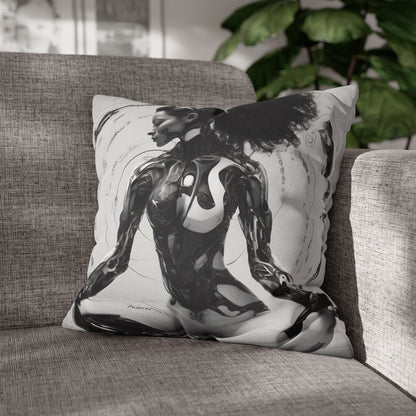 Square Pillowcase with Edgy Futuristic Design