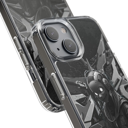 Anime-Inspired Clear Phone Case - Edgy Streetwear Style