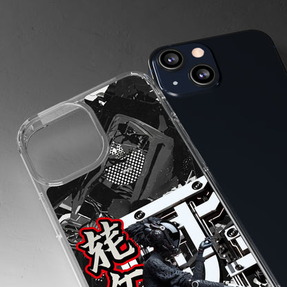 Clear Phone Case with Stylish Graphic Design for Tech Enthusiasts