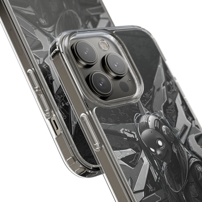Anime-Inspired Clear Phone Case - Edgy Streetwear Style
