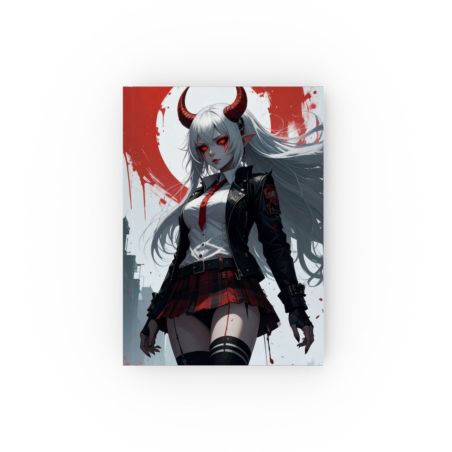 Demoness Aesthetic Hard Backed Journal | Perfect for Writing, Sketching, Creative Expression, Gift for Artists, Anime Lovers