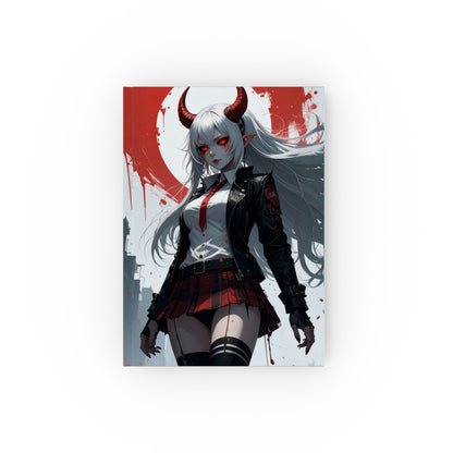 Demoness Aesthetic Hard Backed Journal | Perfect for Writing, Sketching, Creative Expression, Gift for Artists, Anime Lovers